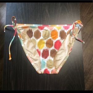 Victoria Secret Bikini Multi Colored Bottom Ties L